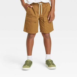 Boys' Twill Pull-On 'At The Knee' Cargo Shorts Cat & Jack Brown Medium